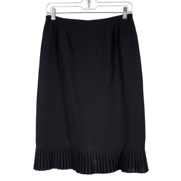 Le Suit Dresses & Skirts - Le Suit Separates Skirt 6 Womens Black Pleated Ruffle Career Casual Knee Length